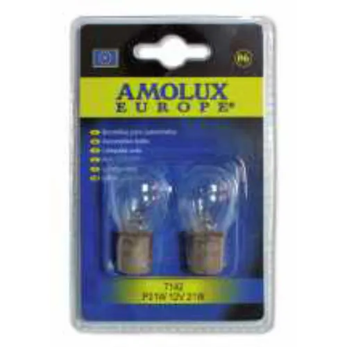 [7091] AMOLUX BLISTER 2 LAMPARAS STOP 2 POLOS P21/5W 12V 21/5W